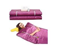Kit per sauna domestica, Coperta for sauna a infrarossi lontani Home SPA 2 zone, coperta for sauna ponderata for perdita di peso terapia del corpo for disintossicazione fitness(Purple with zipper)