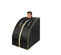 Kit per sauna domestica, Portatile for sauna a e con cappello, vasca da bagno dimagrante SPA Robusta staffa in acciaio inossidabile senza pentola a e(Noir)
