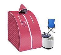 Kit per sauna domestica, Tenda a e Portatile, Sauna Bagno Domestico 1000 W 2.0 L Include Sedia Pieghevole for facilitare l'insonnia Supporto for Tubi in Acciaio Inossidabile(C)
