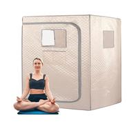 Kit per sauna domestica, Tenda for Sauna A e Portatile, Tenda for Sauna for 2 Persone, Sauna Doppia Full Size Tentull Body Home Spa for Il Rilassamento Disintossicante Senza e(Champagne Gray)