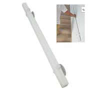 Kit per scale in legno, antiscivolo, rustico, per interni, per anziani, barra di supporto a parete, colore bianco, per scale sicure, perfetto per la sicurezza degli anziani