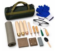 Kit per scheggiatura della selce con percussori in rame e ritoccatori | Utensili in rame consentono scheggiature controllate e ritocchi precisi su selce e ossidiana, per principianti ed esperti.