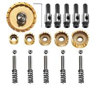 Kit per seghe a campana, taglio liscio di precisione, 5 pezzi, per trapano, per uomini e famiglie, installazione serratura porta lamiera interna