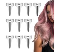 Kit per separare i capelli, 10 pezzi, anelli in metallo, strumento professionale per parrucchiere, clip in stile regolabile, accessorio versatile per trecce, ricci ed estensioni