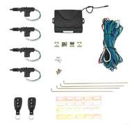 Kit per serratura Auto 12V con 4 Attuatori per accesso Chiave Remoto | Materiale per robusto e cablaggio incluso Due telecomandi per tutte le per porte Adatto per la maggior parte dei