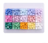 Kit per sigilli in cera, 387 pezzi, perline ottagonali, cucchiaio scalda-candela, set per inviti di nozze, artigianato, stile (F)