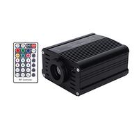 Kit per Soffitto a Stella con Luce in Fibra Ottica RGBW da 16 W,Kit Luce per Cielo Stellato a Fibra Ottica a LED, Sorgente Luminosa con Sensore Sonoro con Telecomando Musicale RF a 28 Tasti(EU)