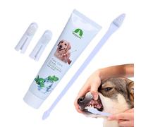 Kit per spazzolare i denti dei cuccioli, dentifricio per gatti sani a doppia testa, spazzolino da per animali domestici, cura dei denti del gatto, accessori per il bagno sicuro per famiglia,