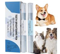 Kit per spazzolare i denti del cane, penna per schiarire i denti per animali domestici,Kit spazzolino per cani | Kit spazzolino per cani Kit per la pulizia dei denti del cane 3mlx2 per sbiancare e pul