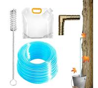 Kit per spillatura sciroppo d'acero - Forniture con punta a forma di L | Sacchetti di raccolta riutilizzabili con tubi resistenti al per l'allenamento di sopravvivenza invernale Homestead Produzi