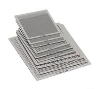 Kit per stazione di reballing BGA professionale per riparazione di chip con palla, supporto per tavolo da piantare con manico e scala per rilavorazione PCB (rete in acciaio)