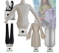 Kit per stirare e asciugare gonfiabile - Macchina da stiro automatica umanoide di tipo touch per tutte le taglie di camicie, pantaloni, gonne e scarpe, tempo e temperatura regolabili
