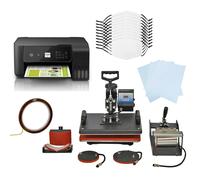 Kit per Sublimazione Pressa a Caldo 5 in 1 & Stampante Eco Tank & 10 Mascherine
