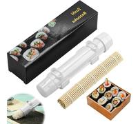 Kit per sushi bazooka con tappetino per sushi, stampo a rullo per sushi, plastica per uso alimentare, riso, verdura, carne, fai da te, kit per fare sushi, macchina utensile da cucina, stampi per sushi