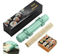 Kit per sushi bazooka con tappetino per sushi, stampo a rullo per sushi, plastica per uso alimentare, riso, verdura, carne, fai da te, kit per fare sushi, macchina utensile da cucina, stampi per sushi
