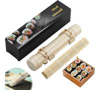 Kit per sushi bazooka con tappetino per sushi, stampo a rullo per sushi, plastica per uso alimentare, riso, verdura, carne, fai da te, kit per fare sushi, macchina utensile da cucina, stampi per sushi