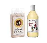 Kit per Sushi: Riso Gli Aironi 1 kg e Aceto di Riso Carandini 500 ml