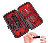 Kit per tagliare le unghie, 10 pezzi, in acciaio , con da viaggio, per casa, salone, viaggi, dormitorio, viaggi d'affari, per uomini e donne