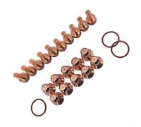Kit per taglio al plasma con punta elettrodo e O-Ring per Hobart AirForce 400 - 10 elettrodi, 10 ugelli, 3 O-Ring, rame e gomma, adatto per torce ICE-25C/ICE-27C/ICE-27T