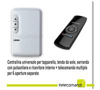 Kit Centralina ricevente telecomando 6 canali tapparella tenda da sole screen