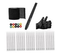 Kit per tatuaggi Poke Stick per tatuaggi a mano Benda autoadesiva 1 3 5 7 9RL Aghi per artista Nero