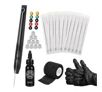 Kit per tatuaggio ad ago, kit per tatuaggio Set di aghi per poke stick Forte e stabile Alimentatore per penna 1 3 5 7 9RL Ago per artista, aghi