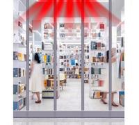 Kit per Tende a Strisce magnetiche in PVC per Porte - 6 Pannelli in plastica Trasparente con Binario in Alluminio per Uso Commerciale, Antiscivolo, Isola dal Freddo e dal Caldo, Antivento (0