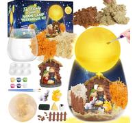 Kit per terrario con scena del presepe, luce notturna natalizia fai da te con lampada a LED a luna, giocattolo artistico creativo per bambini dai 5 ai 12 anni, regalo di compleanno e festività