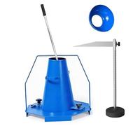 Kit per test del cono di crollo in calcestruzzo, apparecchiatura di collaudo industriale in acciaio resistente con asta di compressione, righello e piastra di base, per test standard di coerenza di