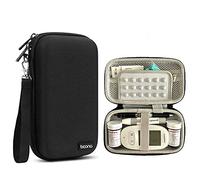 Kit per test della glicemia, organizer per misuratore di glucosio nel sangue, strisce reattive per diabete, lancette, penna per insulina, siringhe, pillole, salvietta imbevuta di alcol (B-nero, grande