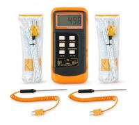 Kit per test della legionella, termometro digitale 6802 II, termocoppie a doppio canale, misuratore di temperatura con 2 sonde tipo K, display LCD