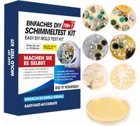 Kit per test della muffa per la casa, test della muffa per 10 ambienti, test rapido per la qualità dell'aria in interni, include guida di identificazione e istruzioni (lingua italiana non garantita)