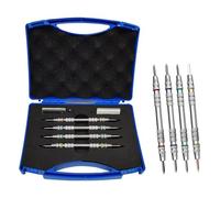 Kit Per Test Di Durezza Mohs Con Scatola Portaoggetti - Doppia Punta, Acciaio Inox 304, Confezione Da 4 Pezzi (durezza 2-9) | Penna Per Test Di Durezza Mohs Per Piastrelle, Vetro E Gemme,A