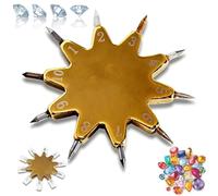 Kit per test di durezza Mohs, Scratch Tester portatile 1-10 con design a dieci stelle, strumento di identificazione minerale per geologi, collezionisti, per l'identificazione di pietre