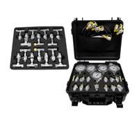 Kit per test di pressione idraulica compatibile con il settore automobilistico e industriale 5 manometri 13 raccordi di prova 14 connettori a T 5 tubi di prova 10 100 250 400 600 Bar 150 1500