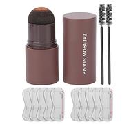 Kit per Timbri per Sopracciglia, Set di Polvere per Sopracciglia Impermeabile a Lunga Durata, Kit per Modellare Timbri per Sopracciglia con 10 Stencil per Sopracciglia Riutilizzabili 2(Marrone scuro)