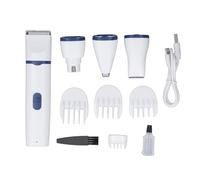 Kit per toelettatura animali con 4 lame diverse, tagliacapelli e tagliacapelli ricaricabili tramite USB, kit per toelettatura cani senza fili per una toelettatura completa ed (Blu)