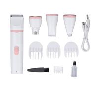 Kit per toelettatura animali con 4 lame diverse, tagliacapelli e tagliacapelli ricaricabili tramite USB, kit per toelettatura cani senza fili per una toelettatura completa ed (Rosa)