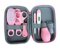 Kit per toelettatura per bambini, kit per toelettatura e assistenza sanitaria per bambini da 8 pezzi, set termometro per capelli per unghie sicuro Asilo nido per neonati essenziale con custodia