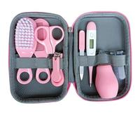Kit per toelettatura per bambini, kit sanitario e per toelettatura per bambini da 8 pezzi, set termometro per capelli sicuro per unghie Asilo nido per neonati essenziale con custodia Style-1