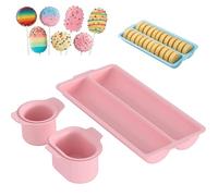 Kit per torte popMold, per cake popMolds shapes withCake PopCutter and Pusher,Cak e PopStand Sticks,CakePop Wrappers with Ties,CakePop Baking Kit for Home Baking, Birthday and Wedding Party