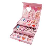 Kit per trucco, cosmetici lavabili, set da gioco finto, pennelli con setole morbide, custodia riutilizzabile, per feste di compleanno, scuola, teatro, artigianato, officina, uso teatrale, palcoscenico