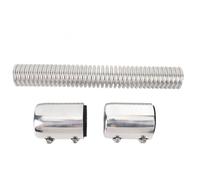 Kit per tubo flessibile del radiatore refrigerante in acciaio inossibile di raffredmento efficiente efficiente per manutenzione del veicolo Atto a 12 pollici di lunghezza 1 3/4 1 (Argent)