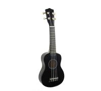 Kit Per Ukulele 21-inch Ukulele Four-string Hawaiian Guitar Playing Instrument For Beginners(Color:Black)