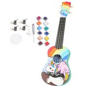 Kit per ukulele costruisci il tuo,Kit per ukulele | Kit ukulele in legno,Strumento hawaiano da 21/23 pollici con tastiera in tiglio, kit di lavoro manuale