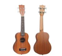 Kit Per Ukulele Hawaiano In Legno Sapele Da 21 Pollici Per Principianti Con Accordatore, Plettro E Borsa