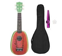 Kit Per Ukulele Mini Guitarra Ukulele A 4 Corde Per Principianti In Tiglio Colorato Da 21 Pollici(Color:A)