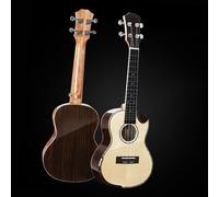 Kit Per Ukulele Paramani In Abete Rosso Dentellato Da 23 Pollici Di Grado Professionale Per Ukulele(Rosewood)