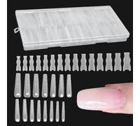 Kit per unghie - 180 pezzi di copertura completa | ABS Sandwich Structure, Nail Extension Forms For Family Friends Makeup Salon and Home Travel Professional Manicure Tool for Wedding Bridal and Spa