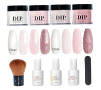 Kit per unghie in polvere da immersione da 10 pezzi 4 colori set di polvere liquida per unghie con base e top coat attivatore per french manicure salone di manicure fai da te a casa
